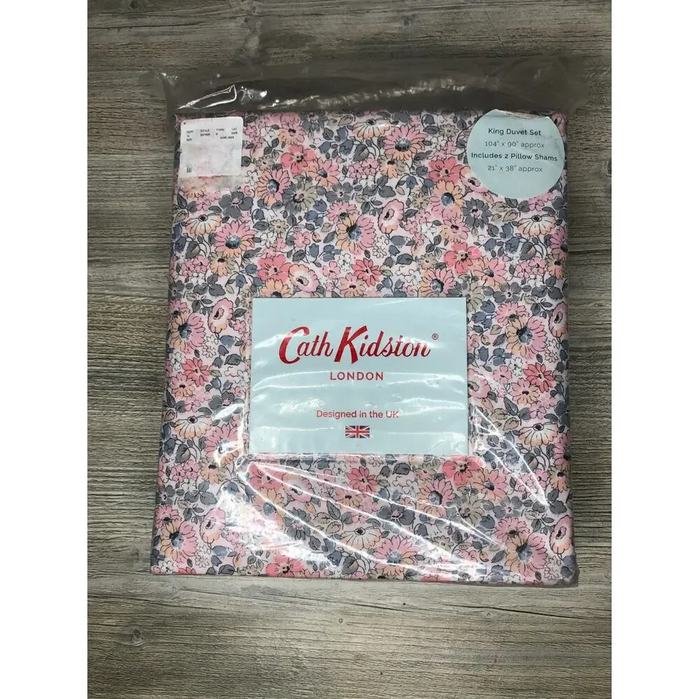 Cath Kidston London Archive Ditsy Pink King Duvet Set 100% Cotton